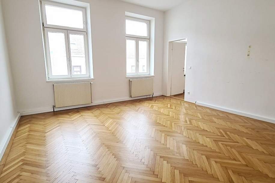 VIKTOR-ADLER-MARKT, 74 m2 Altbau, 2 Zimmer, Küche, Duschbad, Parketten, Columbusgasse, U1-Nähe, Wohnung-miete, 910,37,€, 1100 Wien 10., Favoriten