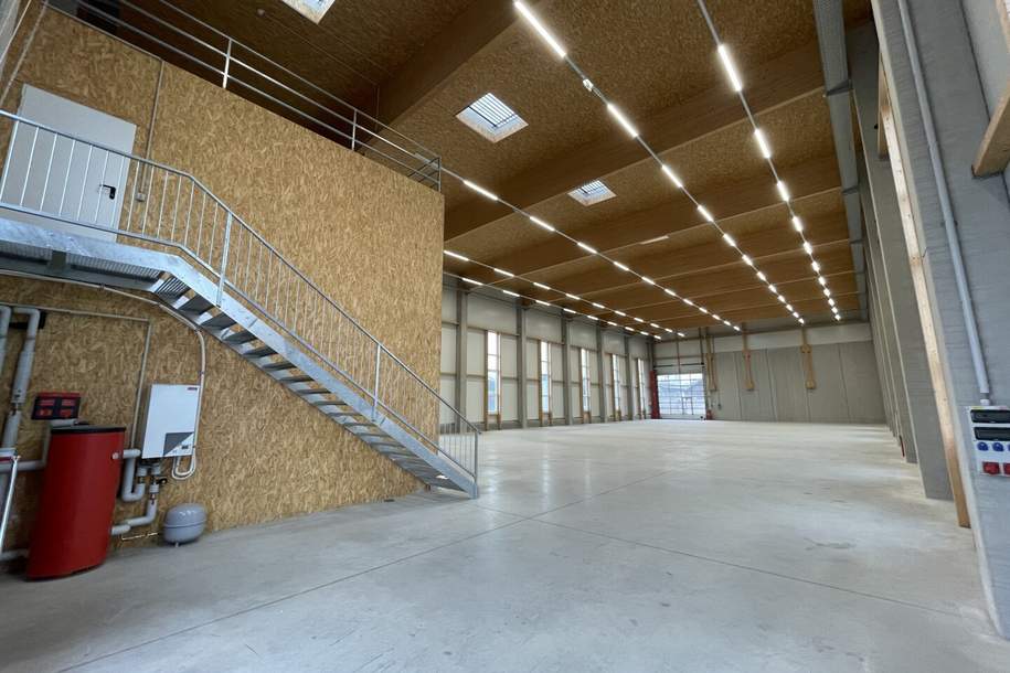 LAGERHALLE (BJ 2022) mit integrieter Bürofläche in logistisch perfekter Linzer Zentralraumlage - (hochregaltaugliche) Innenhöhe 9 m - staufreie Verkehrsanbindung - max. Flexibilität dank moderner Bauweise!, Gewerbeobjekt-miete, 7.802,10,€, 4020 Linz(Stadt)