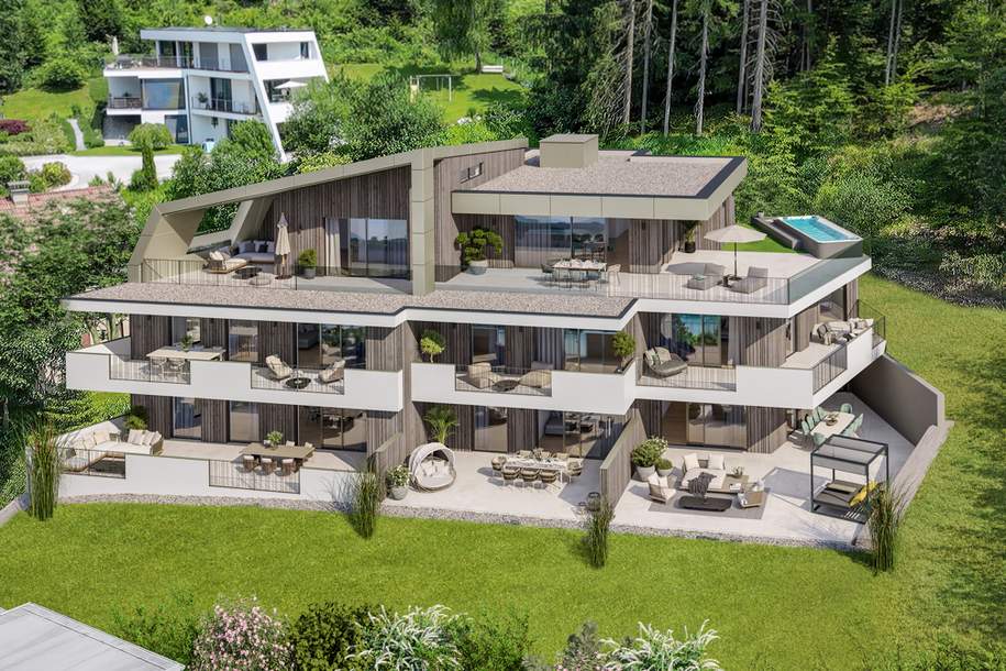 Leben am Faaker See - Exklusive Neubauwohnung mit beeindruckendem See- und Bergblick (Top 5), Wohnung-kauf, 680.000,€, 9500 Villach(Stadt)