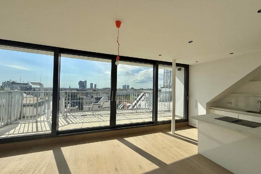 Dachgeschoss-Maisonette mit großer Dachterrasse und moderner Wohnküche, Wohnung-miete, 2.990,00,€, 1030 Wien 3., Landstraße