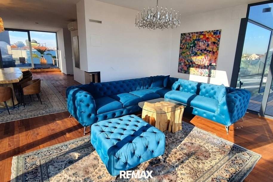 Über den Dächern von Wien – Penthouse mit Terrassen und Blick auf die Wahrzeichen der Stadt, 285m², atemberaubender Stadtblick, 4,98 Mio €, Wohnung-kauf, 4.980.000,€, 1080 Wien 8., Josefstadt