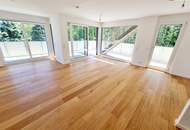 Ein Platz, der mehr kann als wohnen. Geniale Neubauwohnung mit WOW-Effekt! Riesiger Balkon und Terrasse + Privater Dachgarten + Grün wohin das Auge reicht + Luftwärmepumpe!