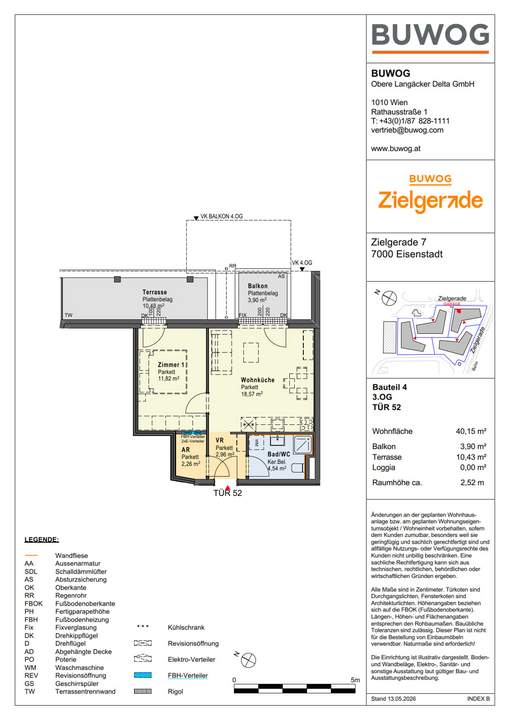 ZIELGERADE Eisenstadt Tür 52 - Anlegerwohnung mit Vertriebs-Service für Anleger