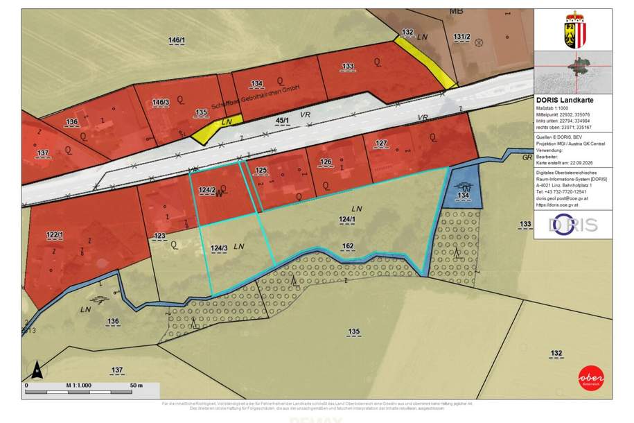 Baugrundstück mit Erweiterungsmöglichkeit | bis ca. 4.118 m², Grund und Boden-kauf, 140.000,€, 4682 Grieskirchen