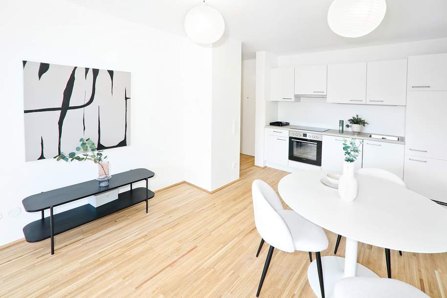 Blick über die Alte Donau | FLO07 | 3-Zimmer-Traum Richtung Osten im 9. OG mit Loggia, Wohnung-miete, 1.115,01,€, 1210 Wien 21., Floridsdorf