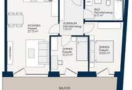 Exklusives Wohngefühl | Neubau 3-Zimmer-Wohnung mit großem Balkon