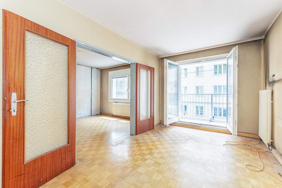 Nahe HBF! Renovierungsbedürftige 4-Zimmer-Wohnung in Kreta zu verkaufen!, Wohnung-kauf, 349.000,€, 1100 Wien 10., Favoriten