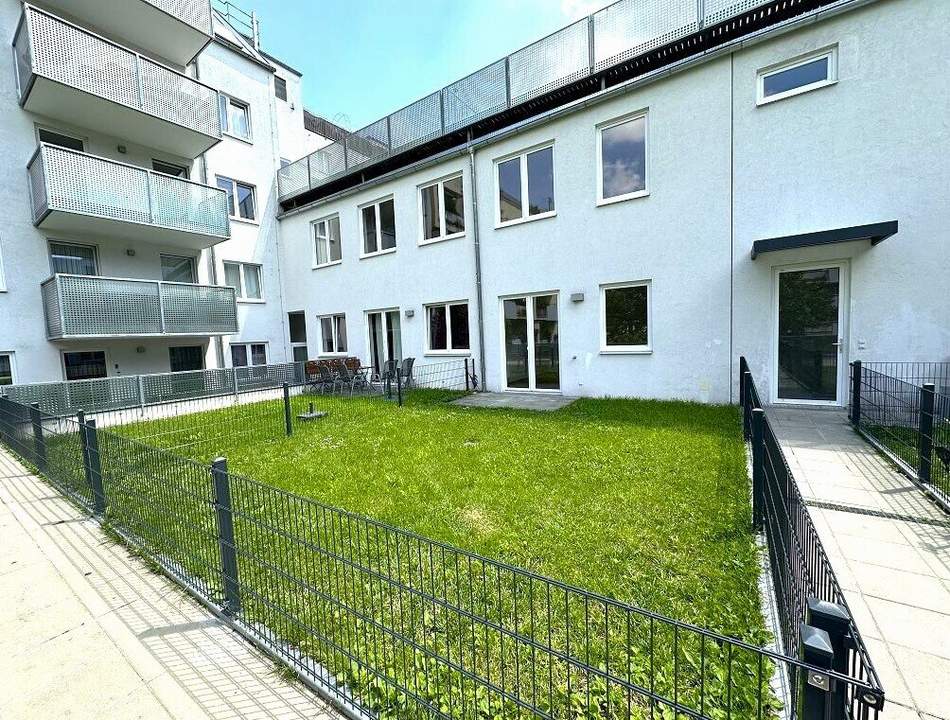 LORYSTRASSE, vermietete 114 m2 Neubau-Maisonette mit 36 m2 Garten/Terrasse, 3 Zimmer, Wohnküche, 2 Bäder/WC, U3-Nähe