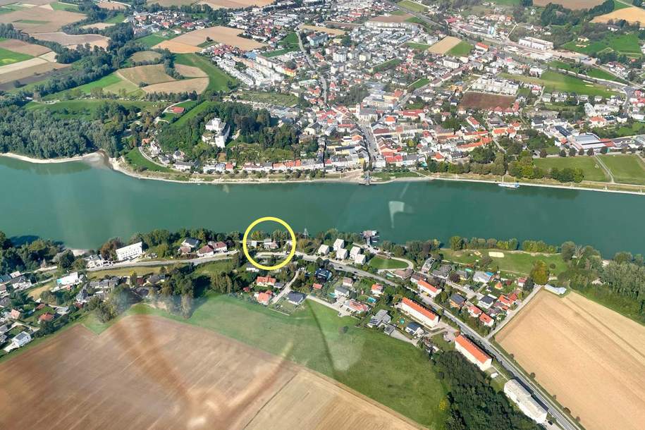 Exklusives Baugrundstück an der Donau mit fertigem Einfamilienhaus-Projekt, Grund und Boden-kauf, 379.000,€, 4073 Linz-Land