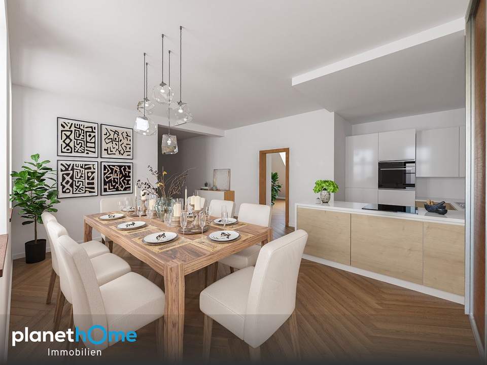 Charmante sonnige Dachgeschoss-Maisonette im Altbau mit 4 Zimmern und Terrasse