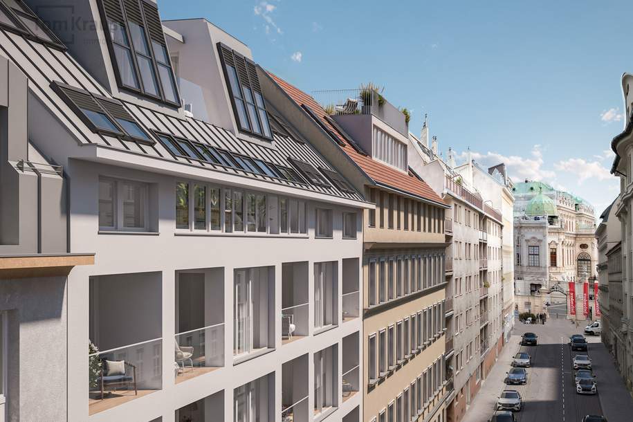 DER GOLDENE FLAMINGO I 3-ZIMMER DACHGESCHOSSWOHNUNG NAHE DEM SCHLOSS BELVEDERE, Wohnung-kauf, 1.188.600,€, 1040 Wien 4., Wieden
