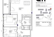 Q11 Leben in Simmering - Loggiawohnung mit 3 Zimmern und Deckenkühlung!