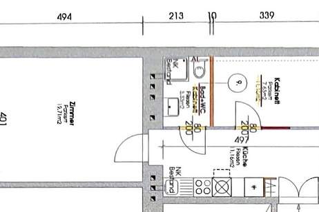 Am Allerheiligenpark: Sonnige Südwest-Ausrichtung + Parkblick + Kompakte Altbauwohnung + Nähe U6 + Fernwärme, Wohnung-kauf, 188.000,€, 1200 Wien 20., Brigittenau