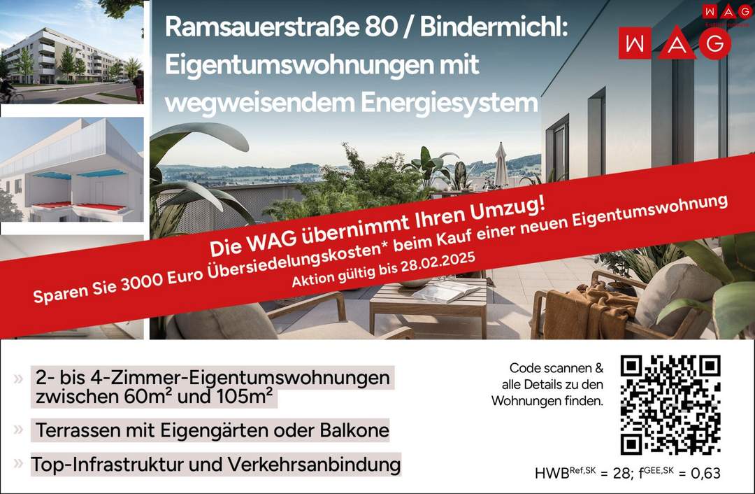 Sofort beziehbare und barrierefreie Wohnung im letzten OG mit dem Vorteil durch eine ideale Infastruktur u. eine energieeffiziente Bauweise den eigenen ökologischen Fußabdruck klein halten zu können!