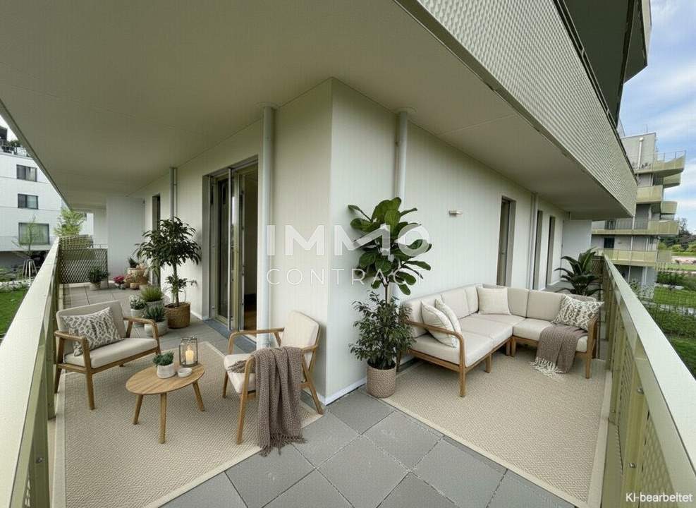 Perfekt aufgeteilte 3-Zimmer-Balkonwohnung mit unverbaubarem Grünblick – provisionsfreier Erstbezug!