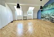 GONZAGAGASSE, BÖRSE-NÄHE, klimatisiertes 122 m2 Dachgeschoss mit 8 m2 Terrasse, 3 Zimmer, Komplettküche, 2 Bäder, Parketten