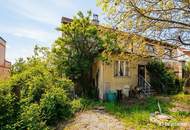 Grünruhelage: Baugrund mit Abbruchhaus zwischen Hanusch KH und Flötzersteig