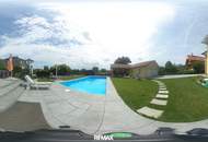 Neuwertiges 5-Zi. Einfamilienhaus mit Pool, 2 Terrassen & 2 Garagen in Deutsch-Haslau!