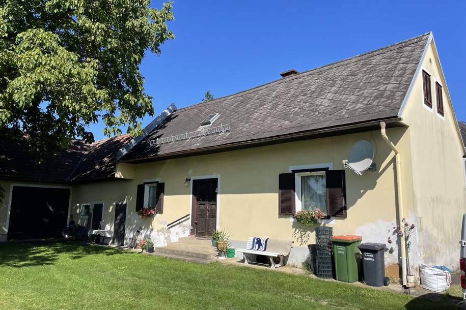 Wohnhaus samt Wirtschaftsgebäude auf 1.300m² Baugrund in sonniger Ortsrandlage, Haus-kauf, 116.000,€, 8403 Leibnitz
