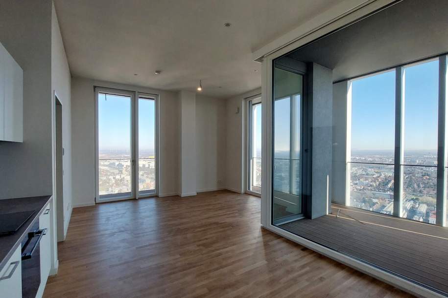 Urbanes Wohnen mit Rooftop Pool, Spa &amp; Skylineblick – TOWER HOMES, Wohnung-miete, 1.590,00,€, 1220 Wien 22., Donaustadt