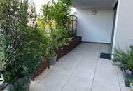 Zwei Zimmer, eine lange Terrasse, nach Osten über die Gärten von Oberdöbling