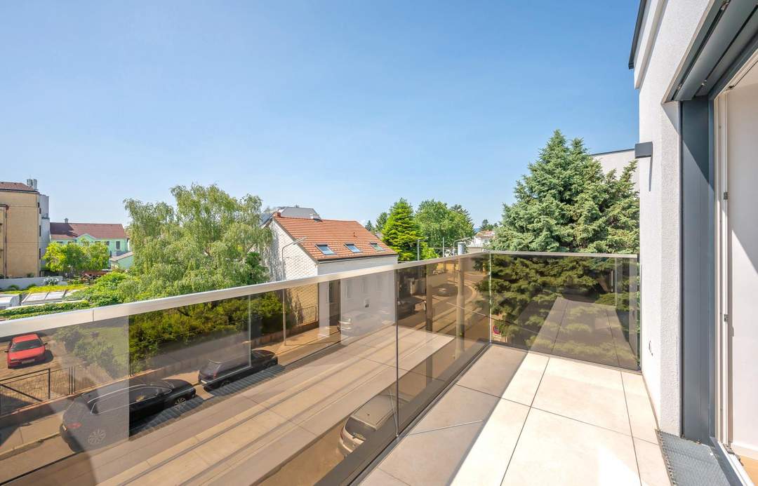 Erstbezug in Stammersdorf: 2-Zimmer-Designwohnung mit Süd-Balkon &amp; Top-Ausstattung (inkl. HK &amp; WW)