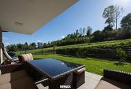 NEUBAU | Hochwertige Gartenwohnung mit traumhafter Küche, Terrasse und Garage in ruhiger Grünlage!