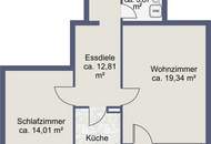 Sanierungsbedürftige 2-Zimmer-Wohnung mit Balkon in Neu-Anif