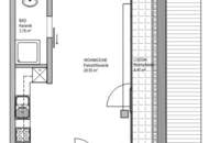 DACHGESCHOSS, INNSTRASSE, 49 m2 Neubau mit 14 m2 Loggia/Terrasse, 2 Zimmer, Komplettküche, Duschbad, Parketten