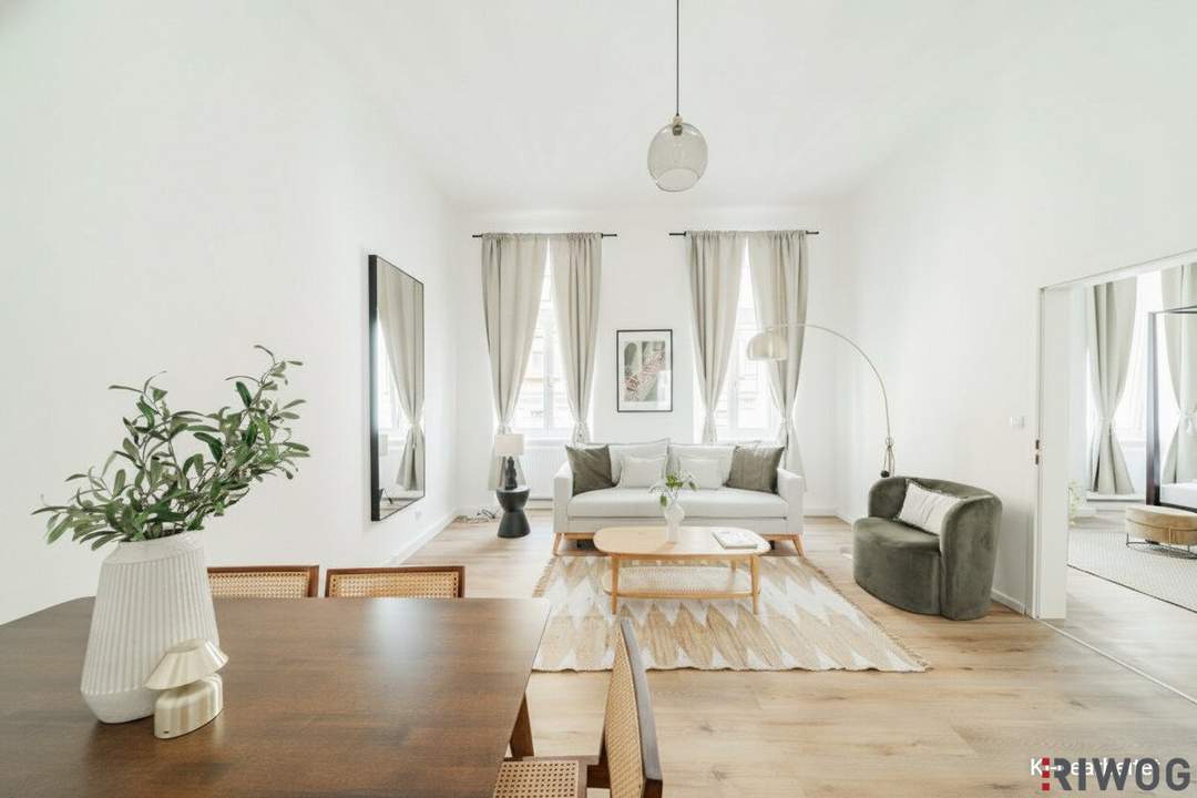 Helle 3-Zimmer Altbauwohnung mit separater Küche | Balkonerrichtung im Preis inkludiert