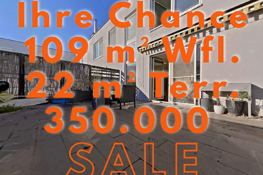 IHRE CHANCE - NOTVERKAUF OBERLAA! 109 m² MAISONETTE + 22 m² RIESEN-TERRASSE +4 ZIMMER +U1 OBERLAA, Wohnung-kauf, 350.000,€, 1100 Wien 10., Favoriten
