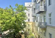 Großer BALKON mit 14,5 qm und Blick in den begrünten Innenhof! Generalsanierter 3-Zimmer-Altbau mit 2 Bädern!