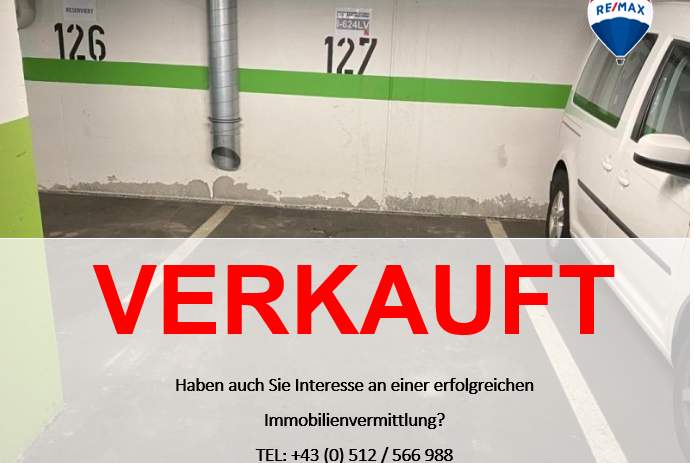 SoWi/MCI: Tiefgaragenabstellplatz in der Kaiserjägerstraße/Kapuzinergarage, Kleinobjekte-kauf, 26.500,€, 6020 Innsbruck-Stadt