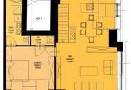 Bis Feb. 2028 befristet vermietete klimatisierte Dachgeschoss Maisonette mit 2 Terrassen und Kamin nahe Uno City!