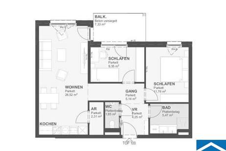 Investment im Herzen Wiens: Das Projekt "Bonsai", Wohnung-kauf, 235.900,€, 1220 Wien 22., Donaustadt