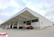 Große Hallenfläche mit Büro