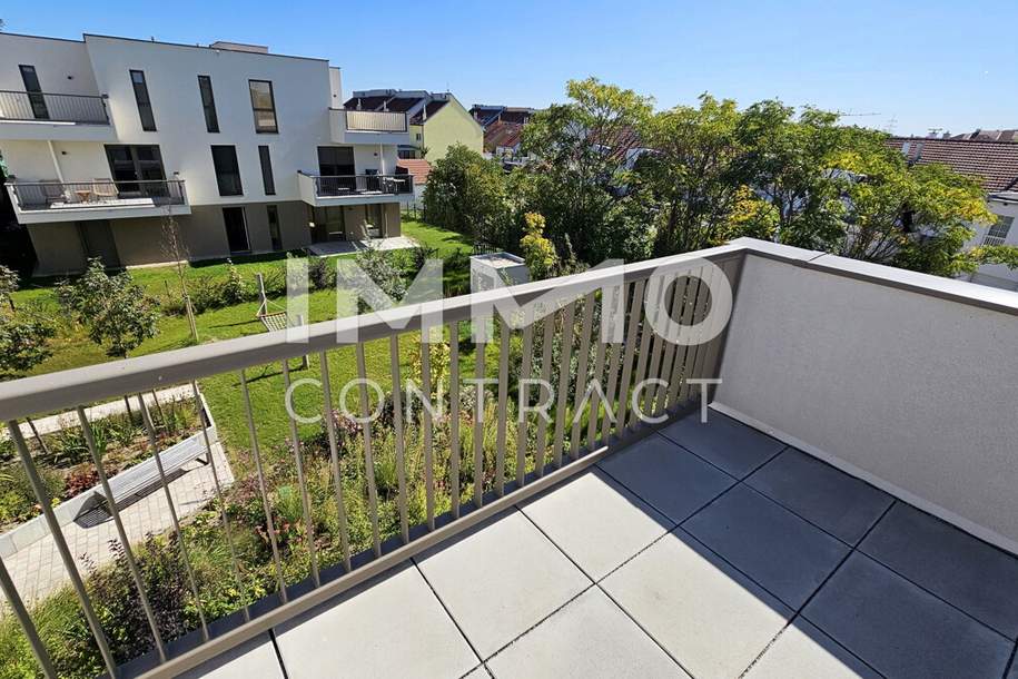 Terrassentraum: Moderne, helle 3-Zimmer-Wohnung mit Grünblick im Erstbezug - provisionsfrei!, Wohnung-kauf, 517.600,€, 2333 Bruck an der Leitha