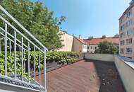 Neuwertige Zwei-Zimmer-Altbauwohnung mit herrlicher Terrasse und Loggia direkt beim Naschmarkt