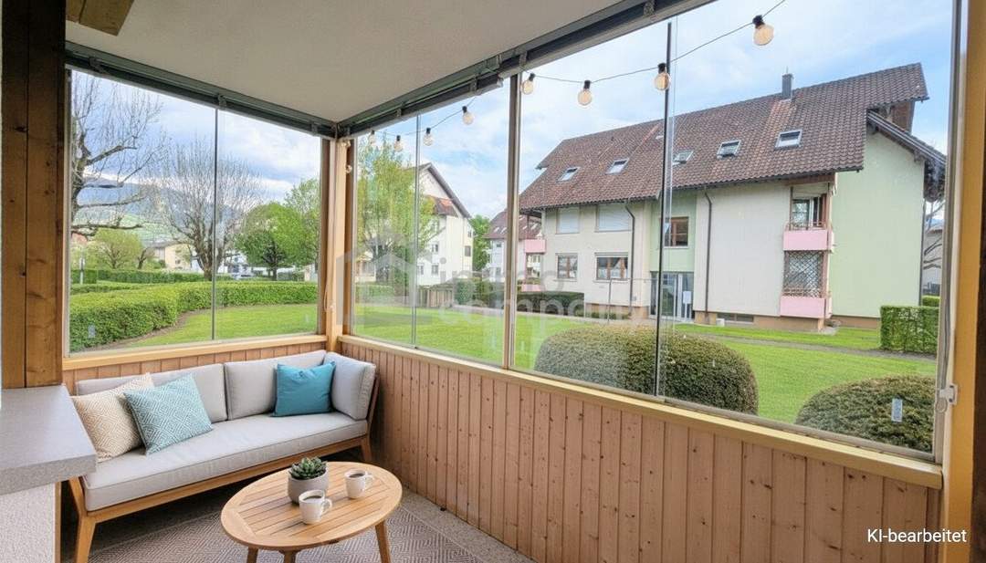 Großzügige 3-Zimmer-Hochpaterre-Wohnung in Dornbirn | 89m² Wohnfläche | Frisch renoviert | Wohnküche mit Eckbank | Süd-Veranda