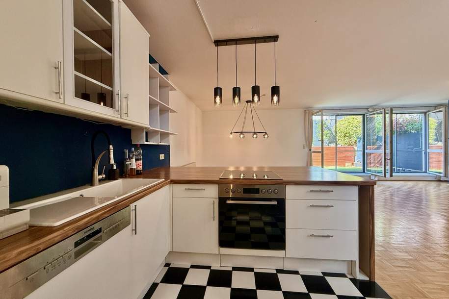 Maisonette I ca. 99m² Garten I ca. 56m² große Wohnküche I hauseigene Tiefgarage I Lage in einer ruhigen Einbahnstraße, Wohnung-kauf, 449.000,€, 1220 Wien 22., Donaustadt