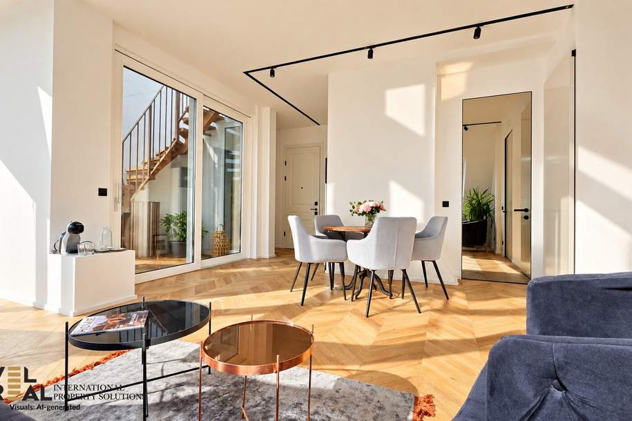 Stilvoller Erstbezug mit atemberaubendem Weitblick von der eigenen Dachterrasse!, Wohnung-kauf, 537.000,€, 1120 Wien 12., Meidling