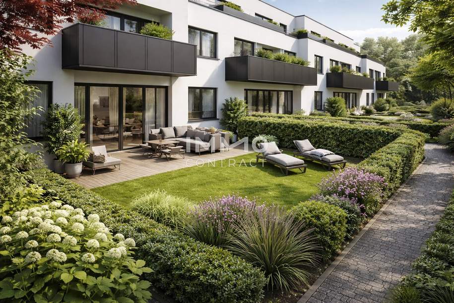 Helle 2-Zimmer Gartenwohnung mit großzügiger Grünfläche – Ruheoase im Grünen, Wohnung-kauf, 331.500,€, 1220 Wien 22., Donaustadt