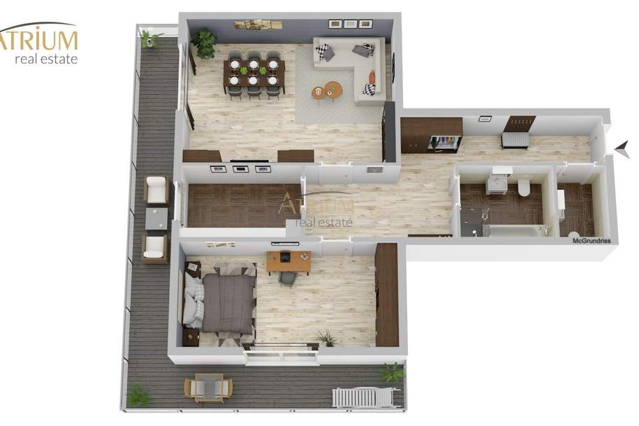 Lichtdurchflutete 2-Zimmer-Dachgeschosswohnung mit 40 m² Terrasse in ruhiger Lage, Wohnung-kauf, 339.000,€, 1180 Wien 18., Währing