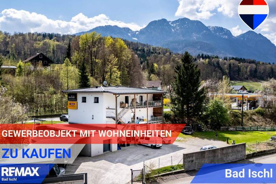 PREISUPDATE – Vielseitige Gewerbeimmobilie mit Verkauf, Büro, Lager & Wohnen in Bad Ischl, Gewerbeobjekt-kauf, 1.200.000,€, 4820 Gmunden