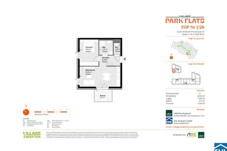 Zukunftssicher investieren in Wiens begehrtem Stadtteil – PARK FLATS, Wohnung-kauf, 180.000,€, 1030 Wien 3., Landstraße