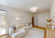 Ruhepol mit Grünblick beim Spitz. Zentrale 2 Zimmer mit Loggia nähe Alte Donau.