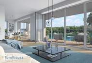 GOLDENER SCHWAN | LUXUS - LOFT- PENTHOUSE - MIT POOL - SKYLINE UND WASSERBLICK
