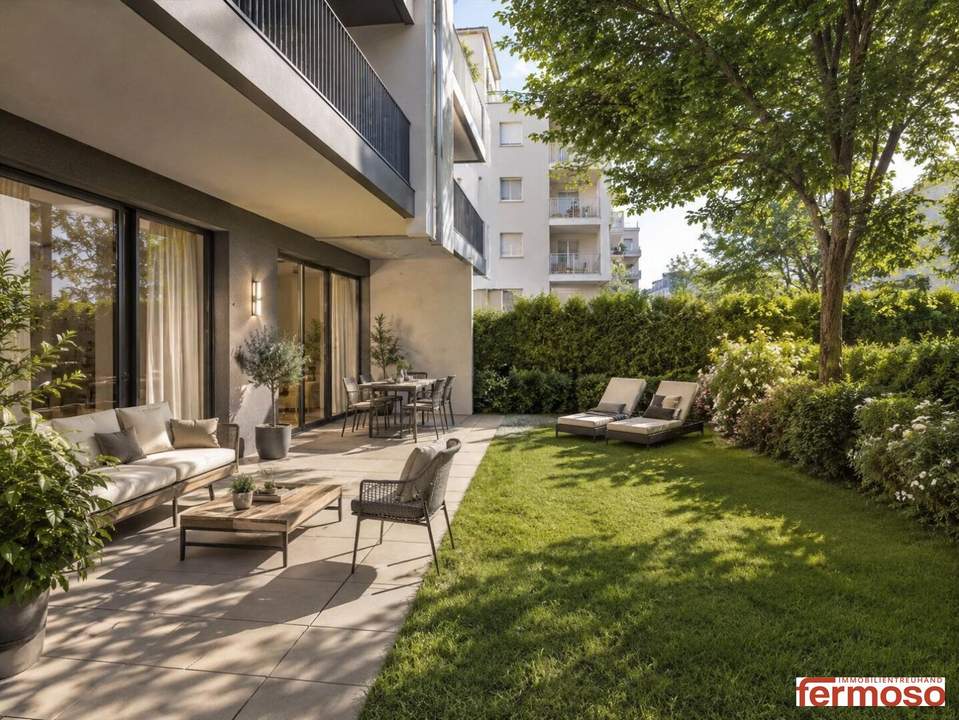 PREMIUM GARTENWOHNUNG IN DONAUNÄHE – LUXUS-NEUBAU MIT EIGENGARTEN & GROSSZÜGIGER LOGGIA