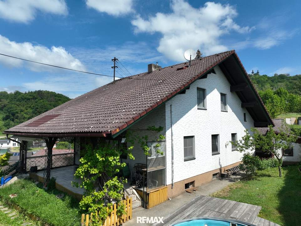 Wohnhaus über den Dächern von Marbach an der Donau, Bezirk Melk