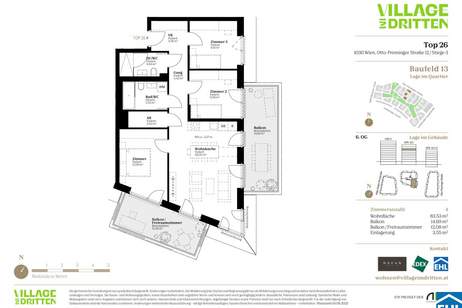 URBAN DAHEIM - VILLAGE IM DRITTEN, Wohnung-kauf, 762.000,€, 1030 Wien 3., Landstraße